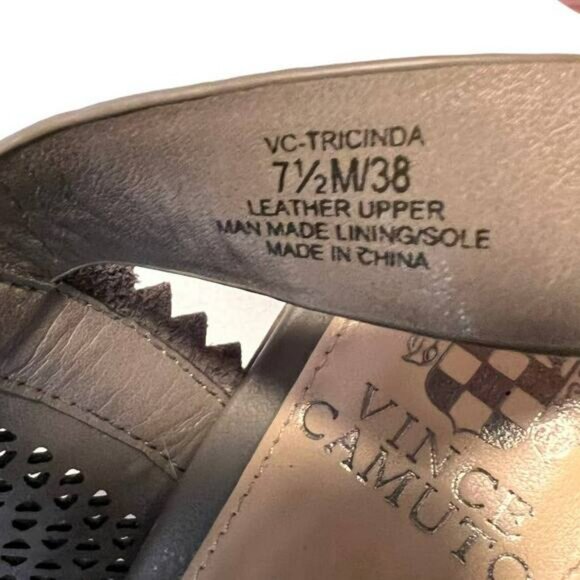 Vince Camuto Tricinda Heeled Sandal Size 7.5, Gray Taupe Slingback - Picture 12 of 16